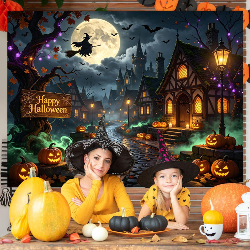 10x10ft Halloween Backdrop Haunted House Halloween Backdrop for Photography