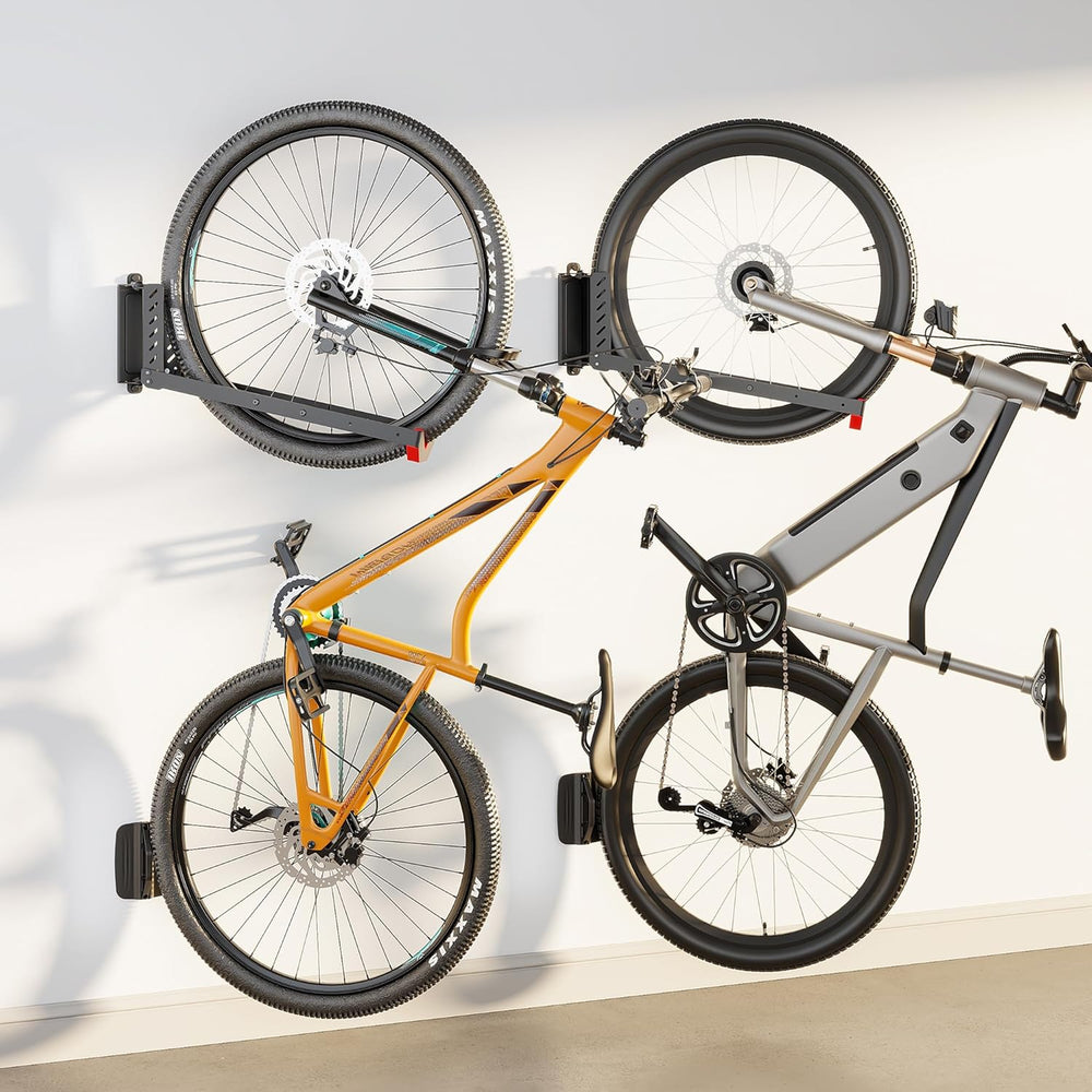 monTEK Swivel Bike Wall Mount, No Heavy Lifting Required Bike Wall Mount (2 P...