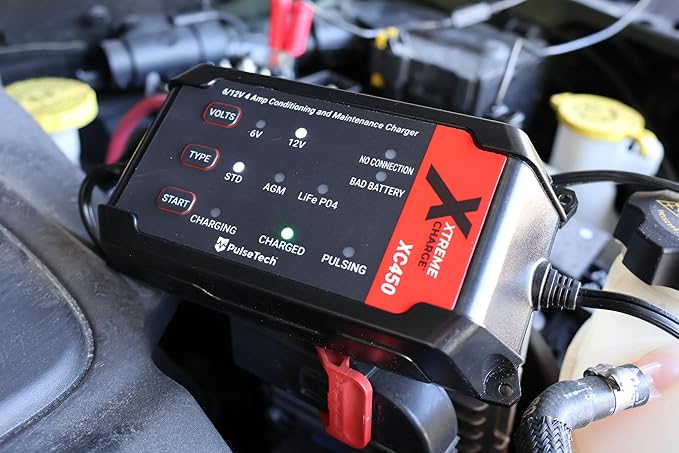 PulseTech XC450 Xtreme Charge 4 AMP Smart Battery Charger Maintainer, Trickle