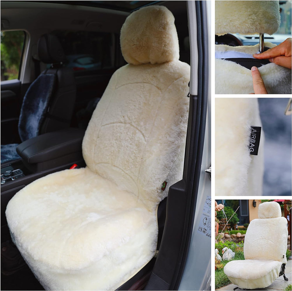 Genuine Sheepskin Seat Cover Lambskin Seat Cover Winter Car Seat Cover Lambs ...