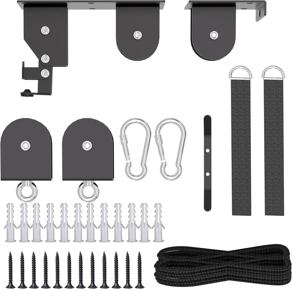 2-Pack Bike Hoist, Heavy Duty Ebike Pulley System for Garage, 85lb