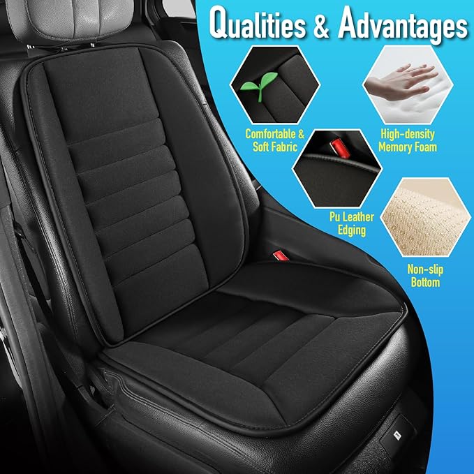 Car Seat Cushion with Back Support Pillow, Comfy Lumbar Support & Seat Cu...
