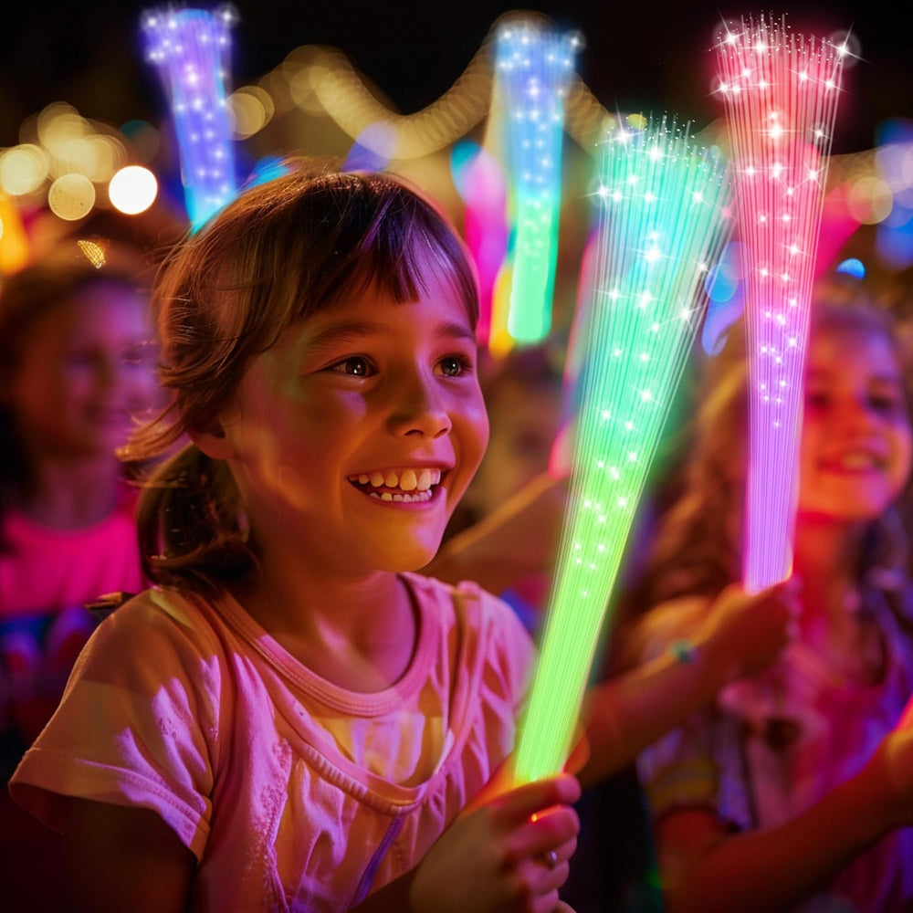 100 PCS Fiber Optic Wand,Glow Fiber Optic Wands,Glow in the Dark Party,Glow W...
