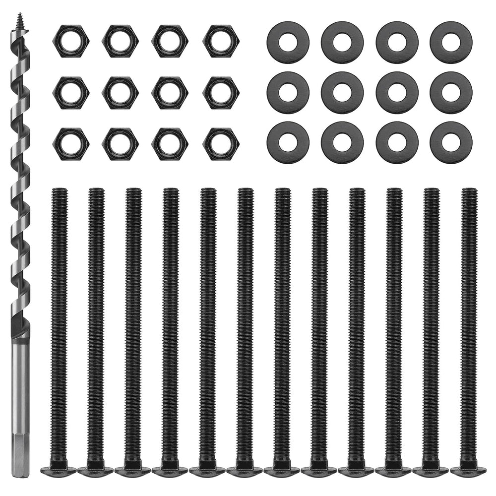 1/2" x 8" Carriage Bolt Kit, 12 Bolts, 12 Washers & 12 Nuts
