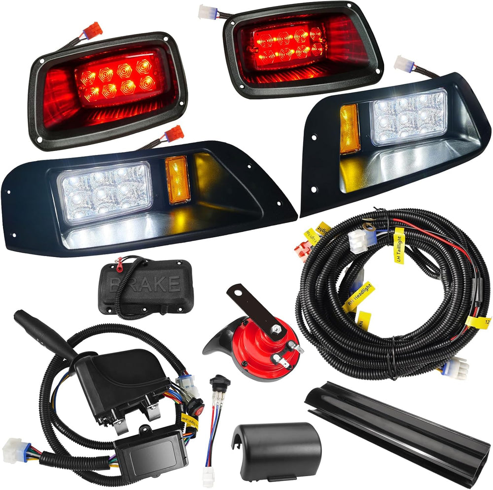 EZGO LED Headlight Tail Light Kit, Golf Cart Headlight Taillight Kit for EZGO...