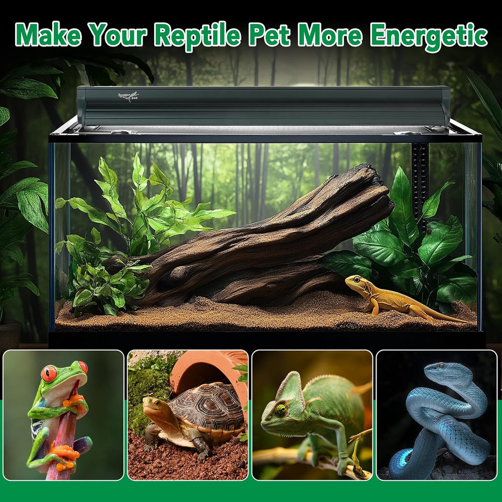 T5 Reptile Light Fixture Green Combo Kit 24W Light Fixture Reptile Terrarium ...