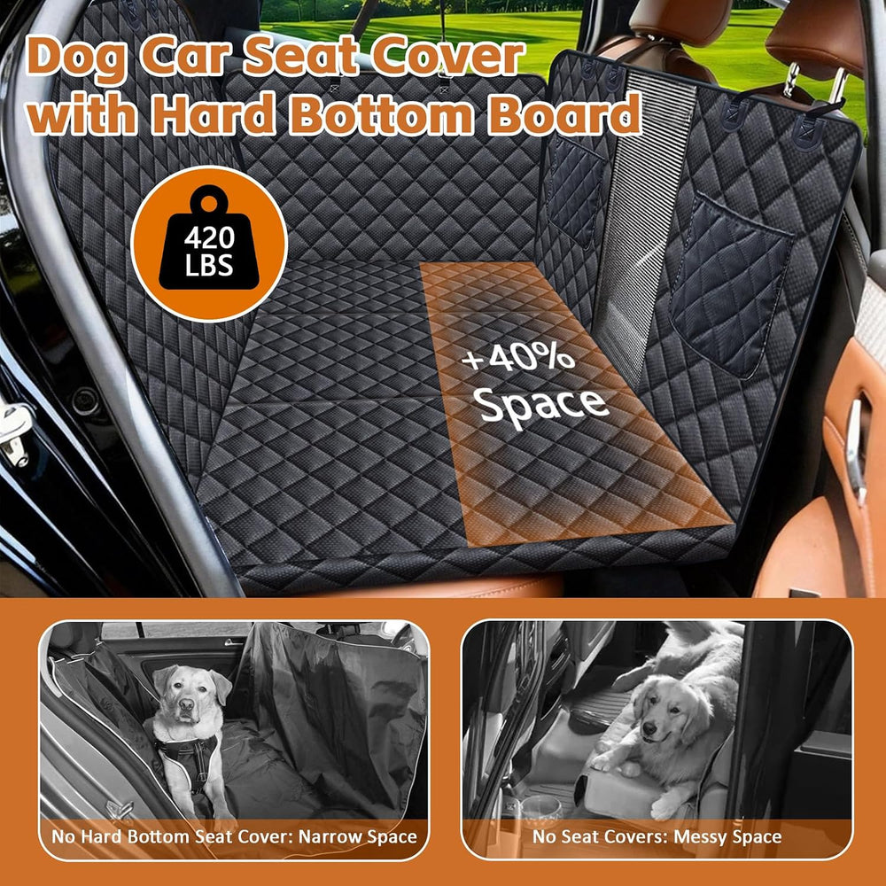 JSTHT Dog Car Seat Cover for Pets Back Seat Extender Support 420lbs