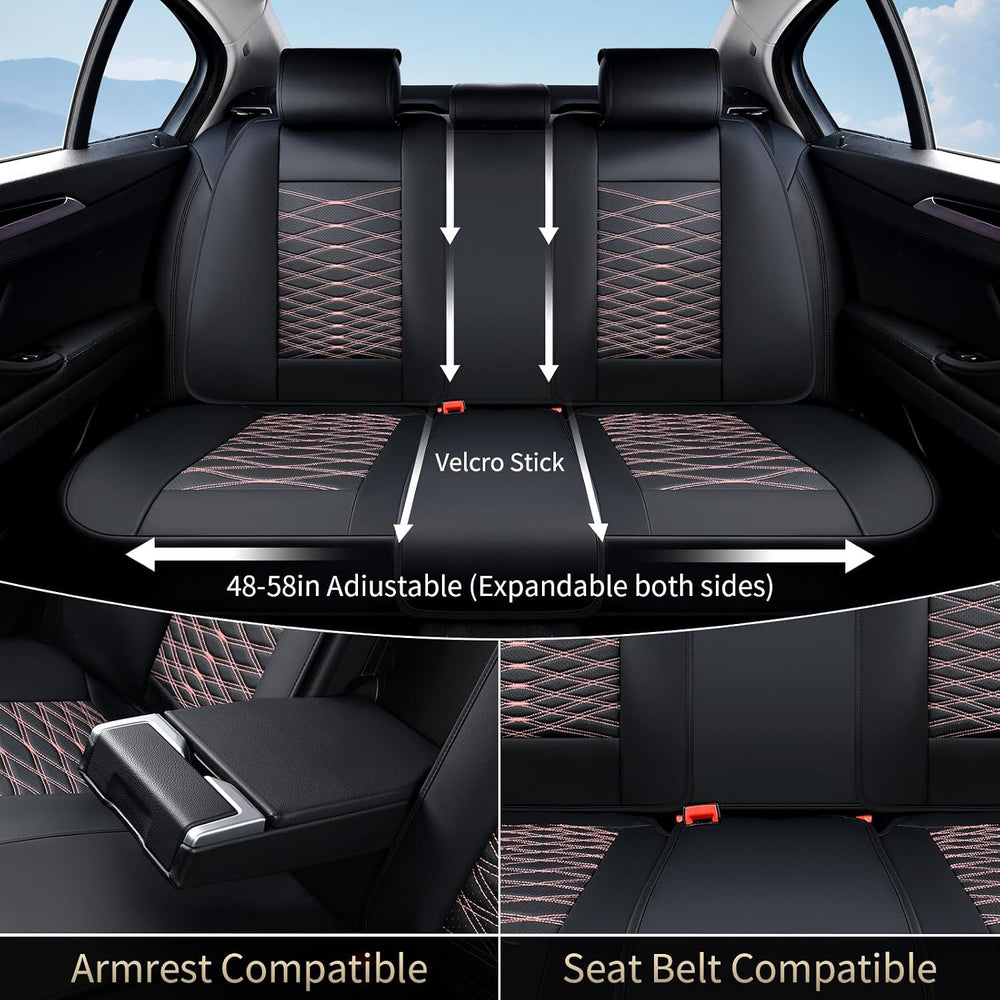 Leather Seat Covers, Car Seat Covers Full Set, Car Seat Protector Waterproof,...