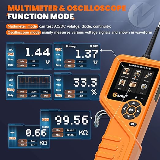KZYEE KM601 Power Circuit Probe Kit, 12V-24V Automotive Circuit Tester