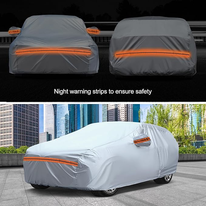 KEYOOG Fit for 188"-199" Length SUVs, 6-Layer Full Car Cover is All...