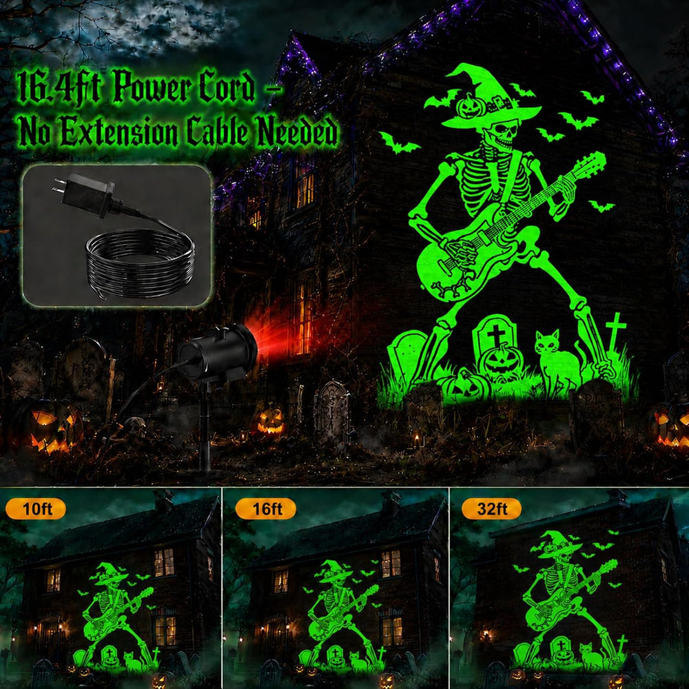12 in 1 Halloween Projector Outdoor - 3D Dynamic Halloween Decorations,Cleare...