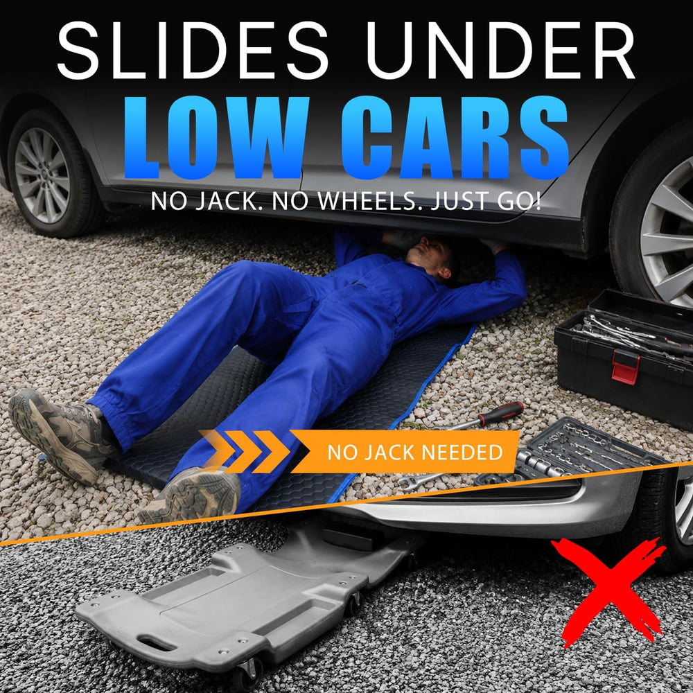 Magic Rolling Creeper Mat Portable Mechanics Mat | for Low Clearance, Slide U...