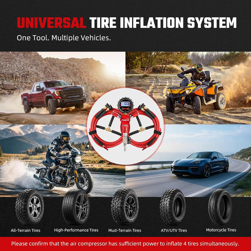 4 Tire Inflation Deflation System, 4 Tire Air Up Down System
