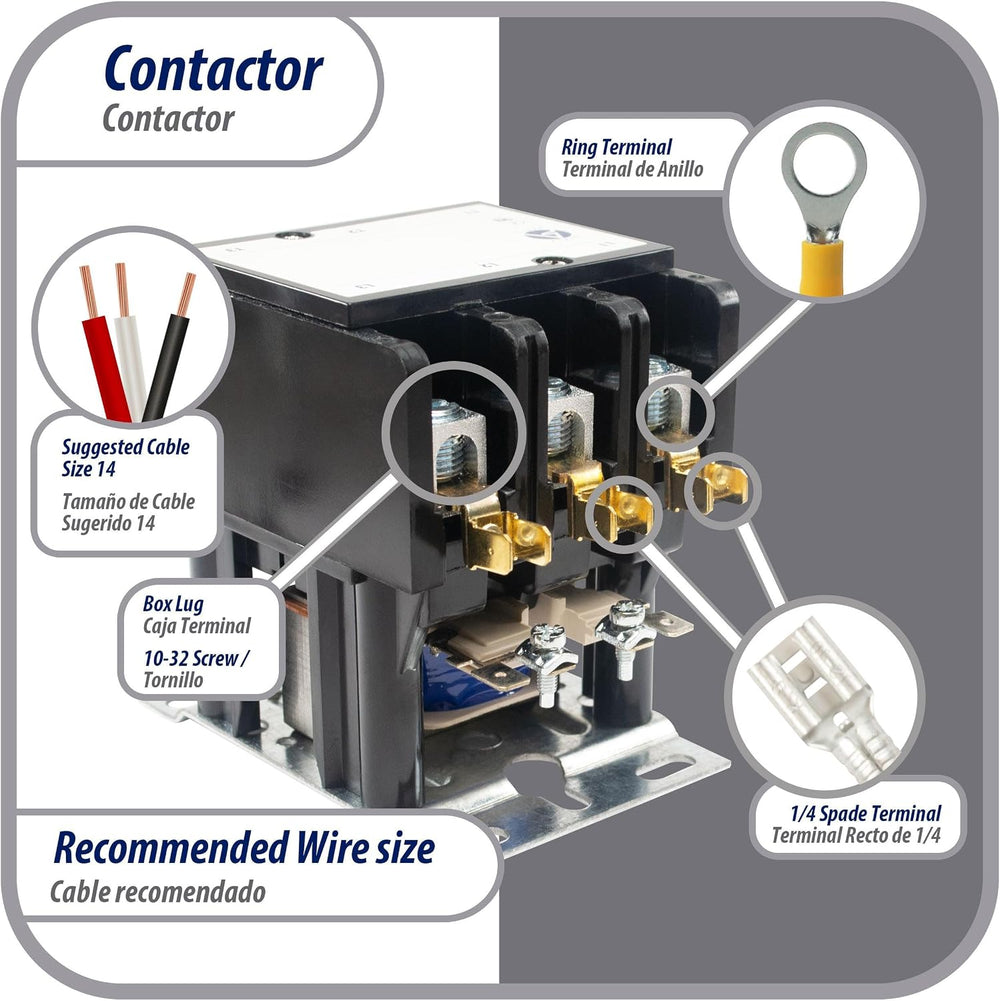 Appli Parts APAC-360240 Heavy Duty Contactor 3 Poles 60A 240V Coil Replacemen...