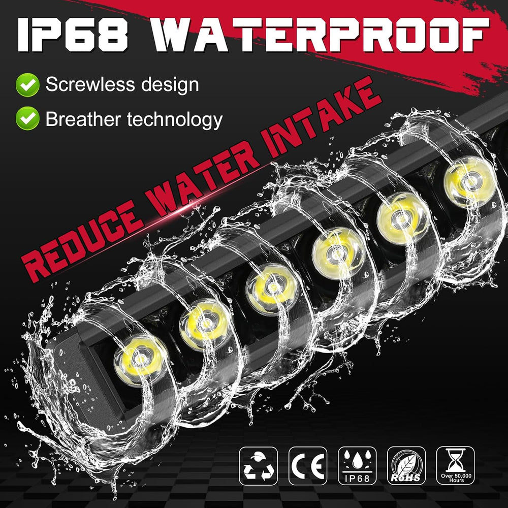 OFFROADTOWN 30'' 300W LED Light Bar Single Row Off Road Driving Lights