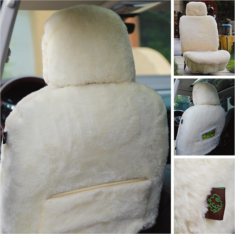 Genuine Sheepskin Seat Cover Lambskin Seat Cover Winter Car Seat Cover Lambs ...