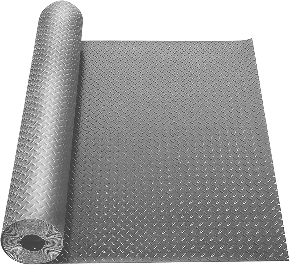 Boshen 7.5Ft x 17Ft Rubber Flooring Mats 1.6mm Diamond Plate Flooring Roll