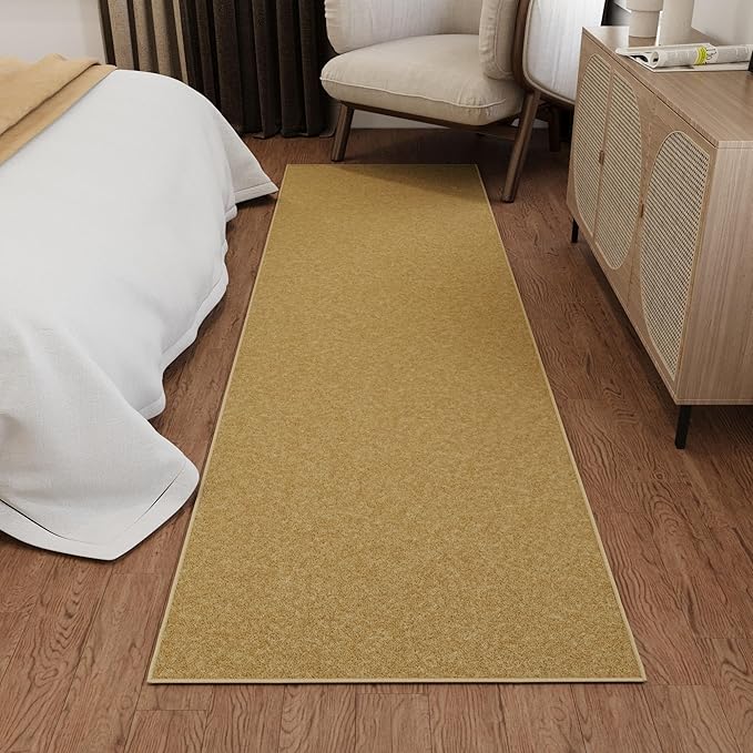 Ottomanson Hallway Runner Rug 2'7" x 9'10" Non Slip Solid A...