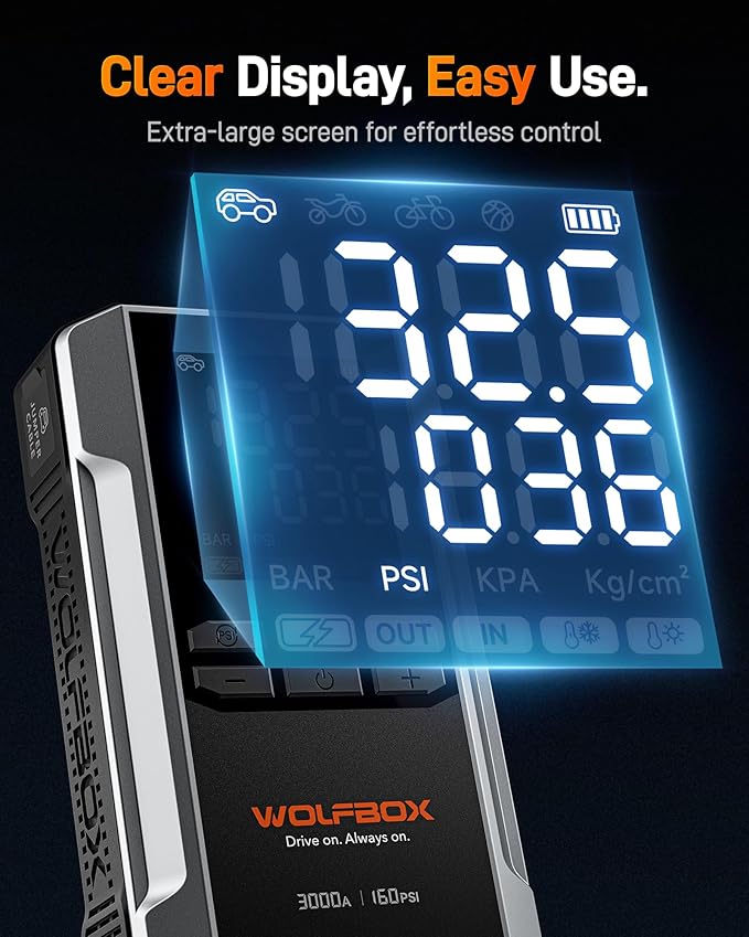 WOLFBOX 3000A Jump Starter