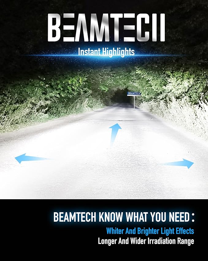 BEAMTECH H7 Light Bulb, No Adapter Need High Speed Fan 6500K Xenon White H7 (...