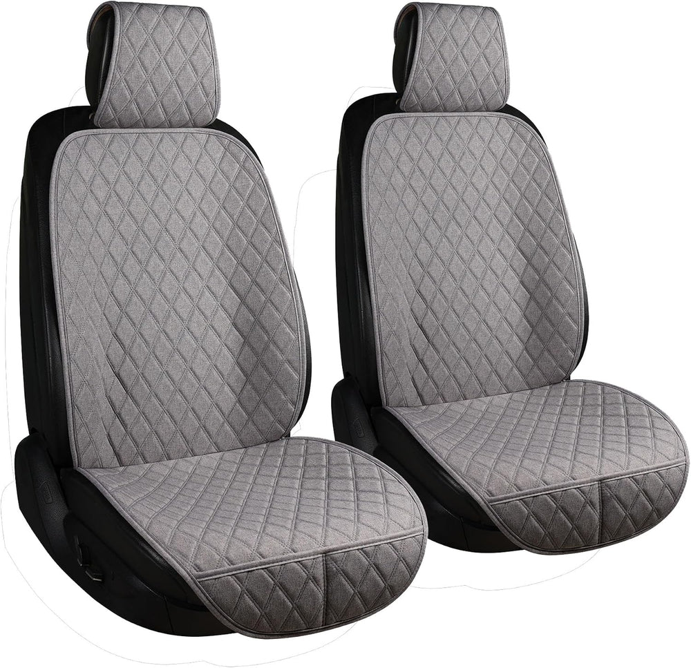 ENOGE Front Car Seat Covers, Linen Car Seat Cover, Driver Seat Protector with...