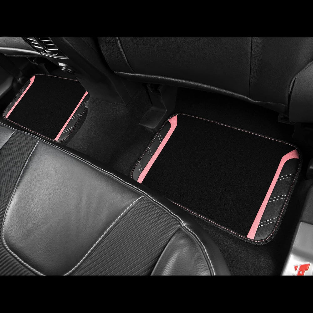 CAR PASS Microfiber Steering Wheel Cover and Waterproof Car Floor Mats,Leathe...