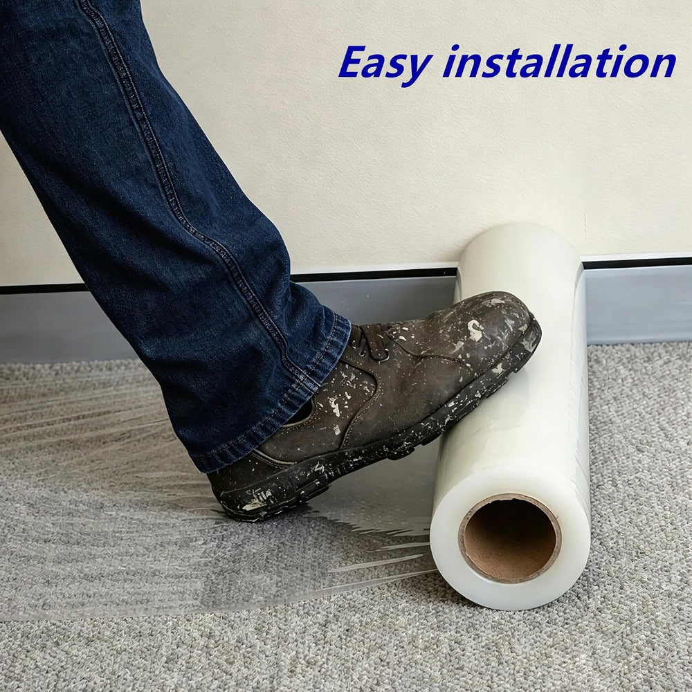 YADI Carpet Protection Film Adhesive, 24" x 100' Clear Plastic Cover...