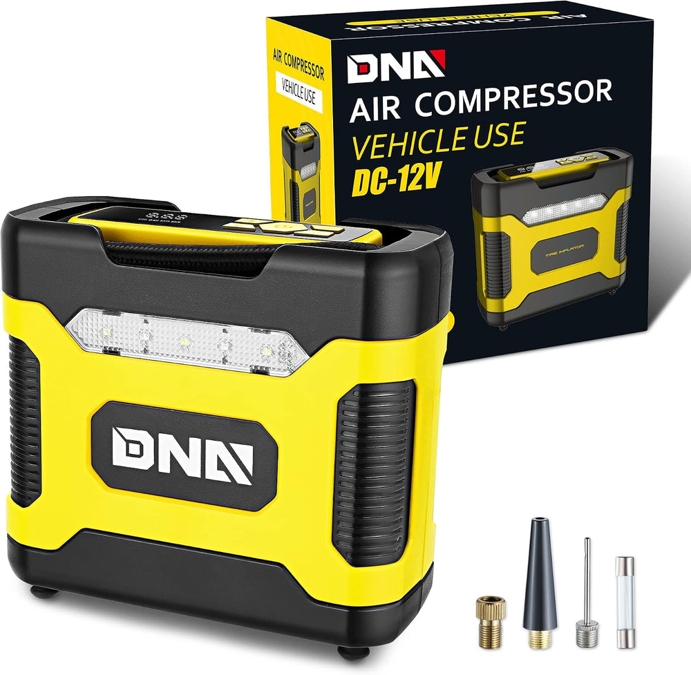 ‎DNA MOTORING TOOLS-00211 Yellow 12V DC Digital Tire Inflator Portable Air Co...