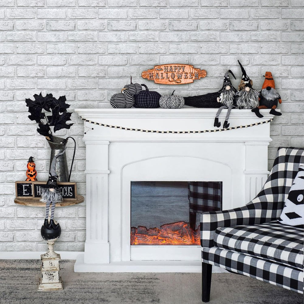 COMSTICKC 3D Faux White Brick Wall Panels Peel and Stick Wall Stickers
