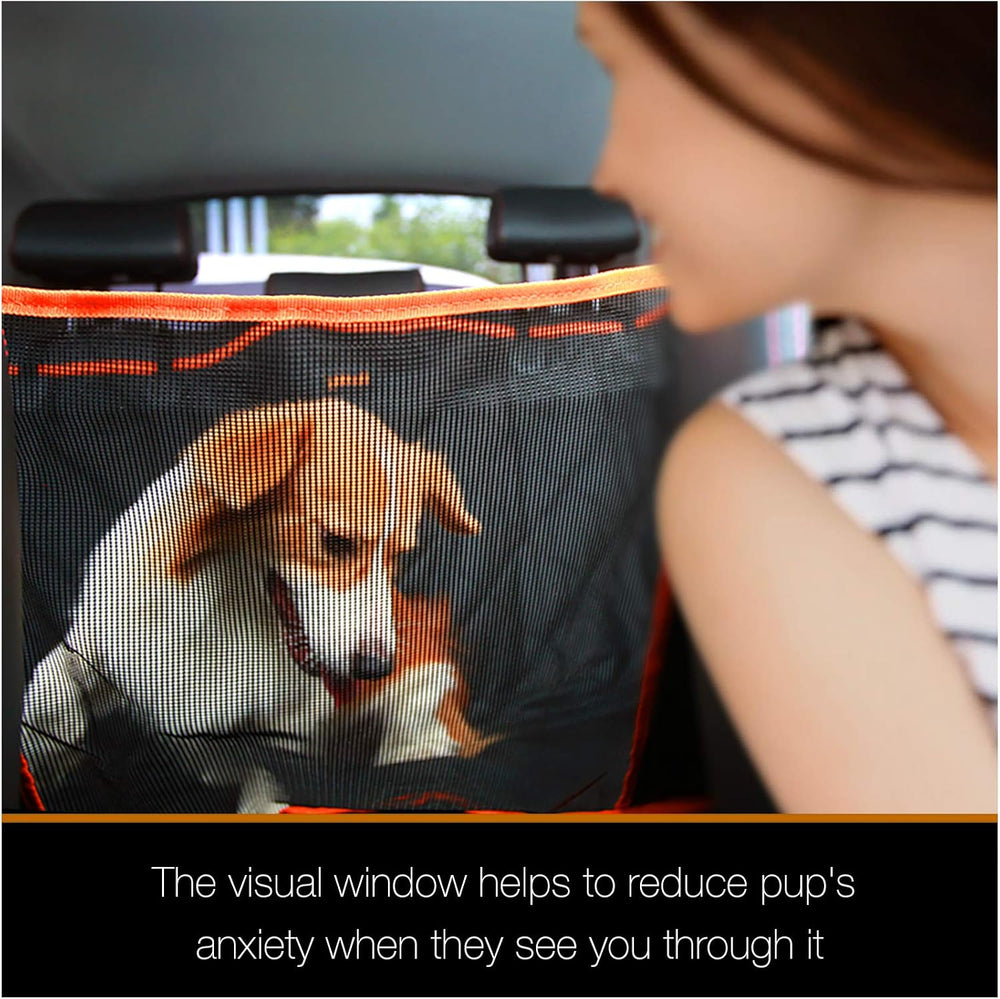 Luxury Dog Car Seat Cover for Back Seat Breathable Mesh Window Dog Hammock fo...