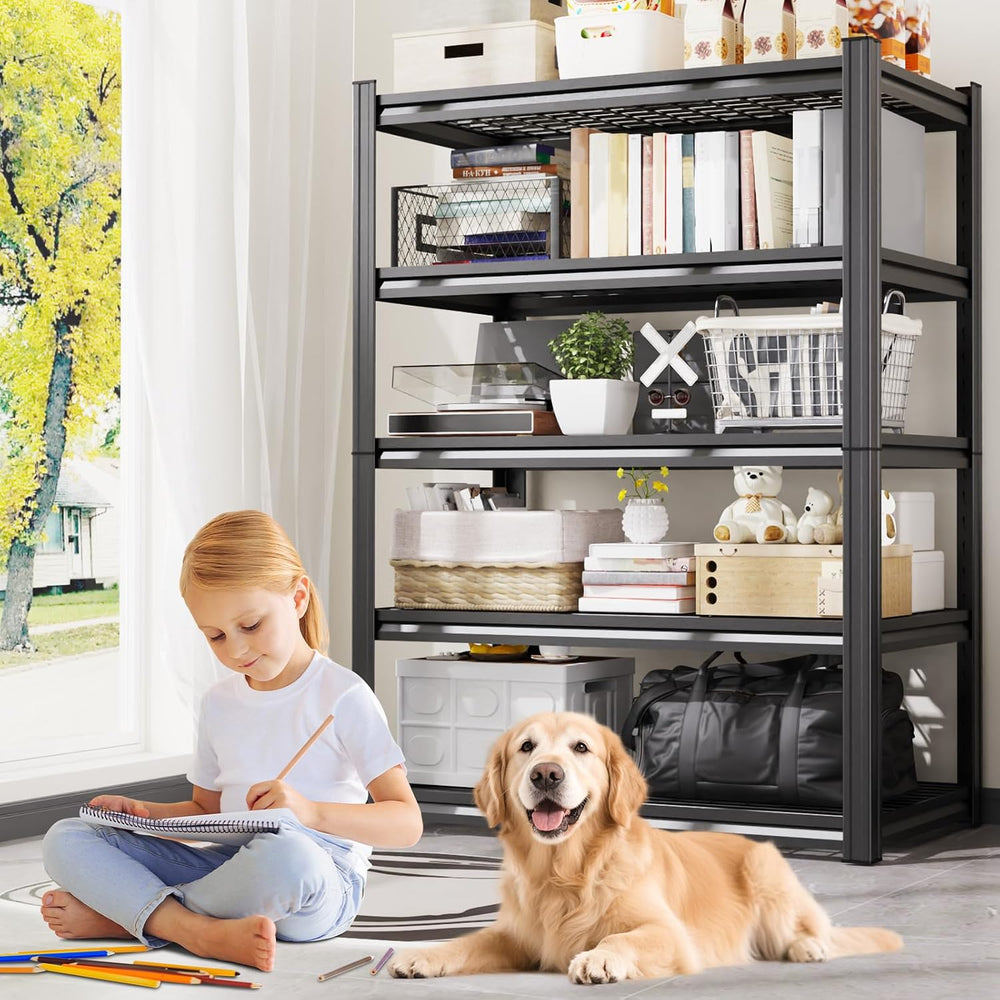 Heavy Duty Garage Shelving, 5-Tier Adjustable Metal Wire Shelving Unit for To...