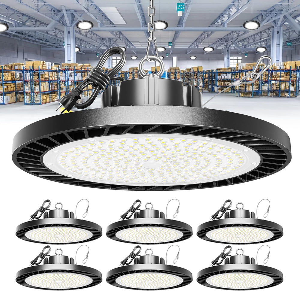 250W UFO LED High Bay Light, 37500LM Super Bright Industrial UFO High Bay LED