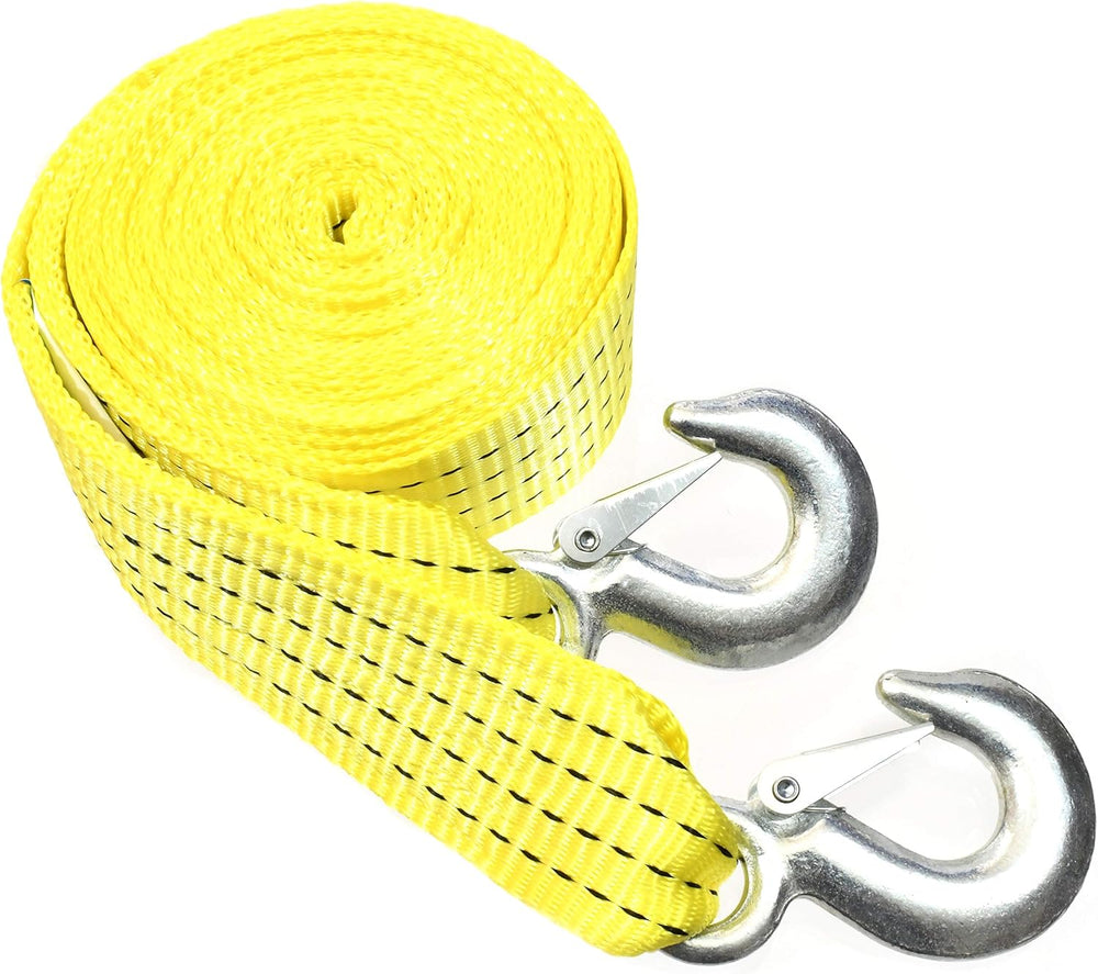 10,000 LB Heavy Duty Tow Strap with Safety Hooks 2” x 20’ Polyester Superior ...
