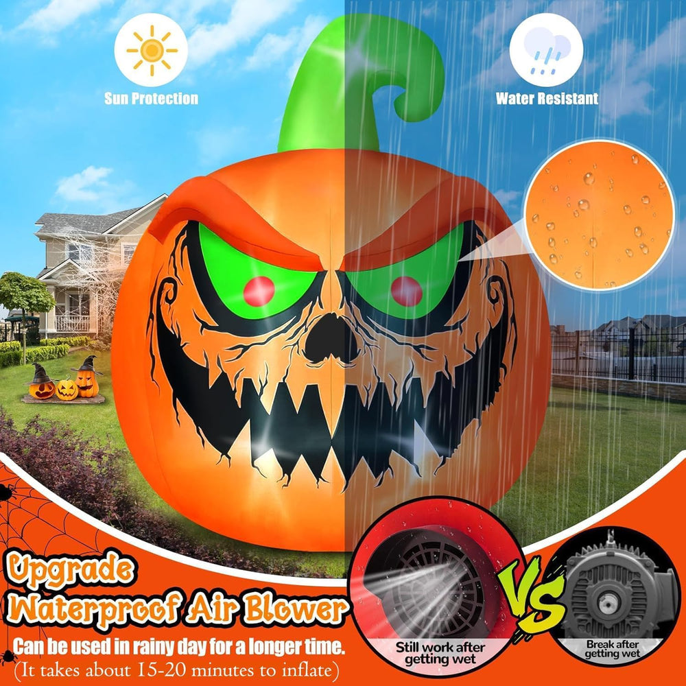 Kalolary 15 FT Giant Halloween Inflatable Pumpkin Outdoor Decorations Blow Up...