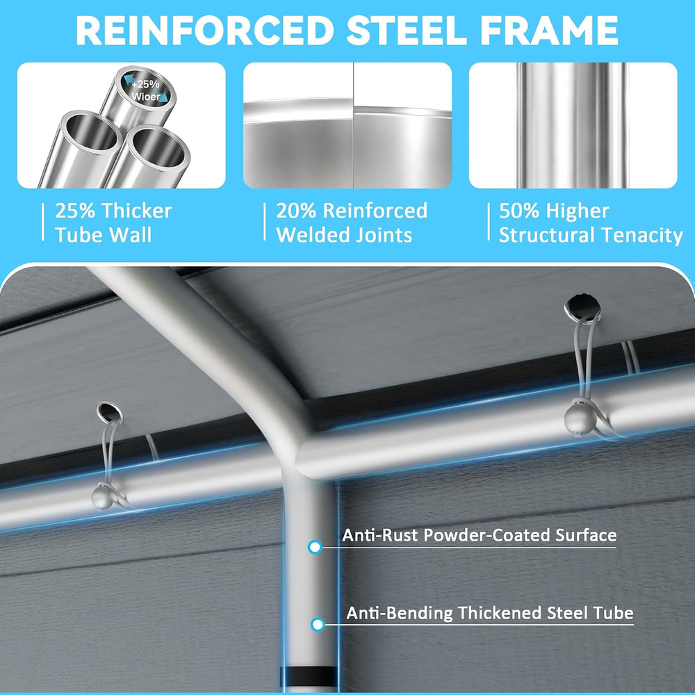 13X25 FT Carport Heavy Duty,Portable Car Ports Garage