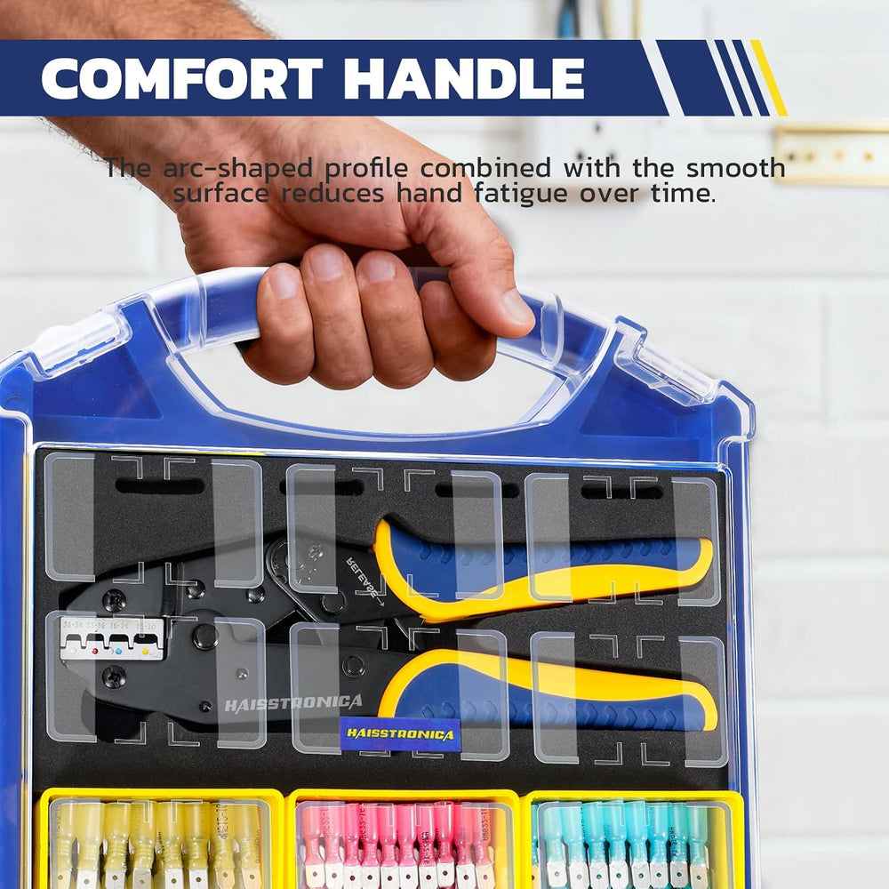 haisstronica 310PCS Heat Shrink Spade Connectors Set, 9" Wire Crimper