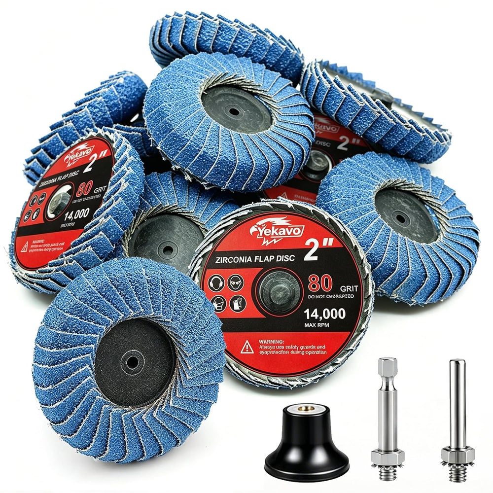 24PCS Curved Flap Disc, 2 Inch 80 Grit Sanding Discs for Metal Polishing