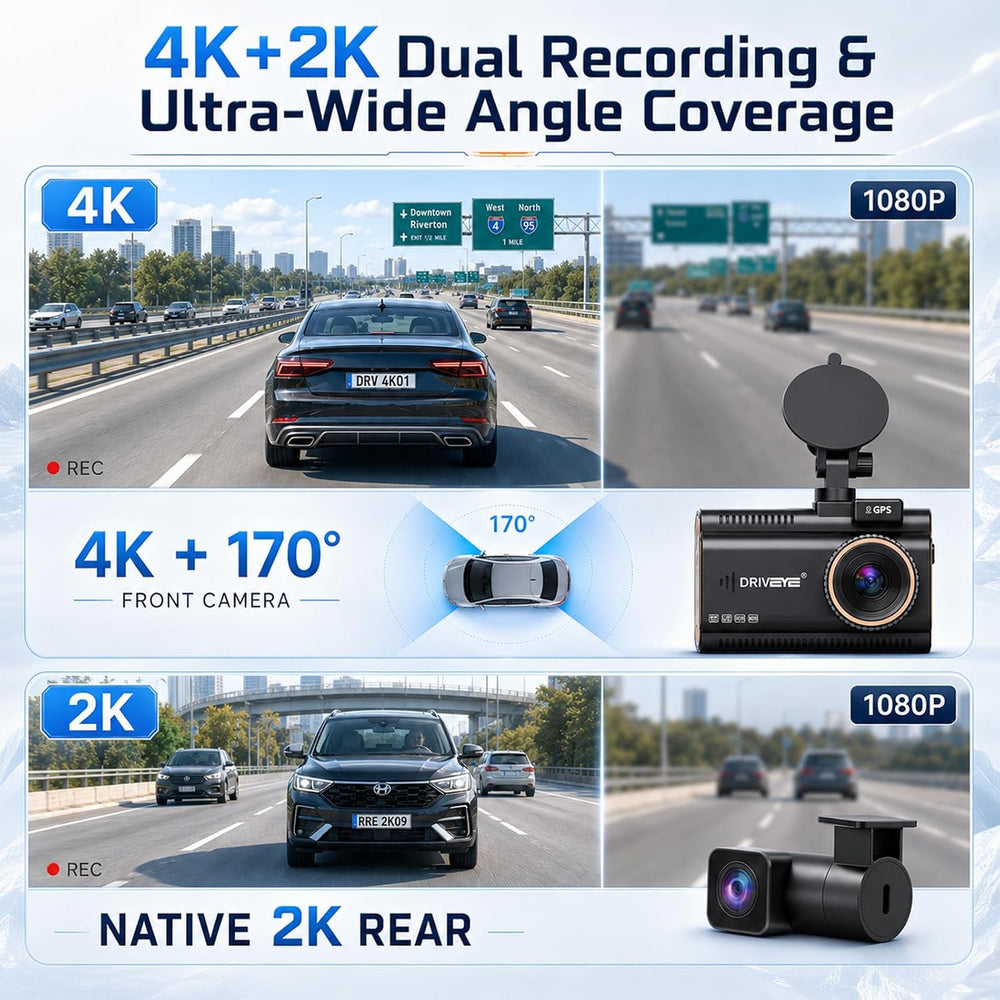 Dual Dash Cam Front and Rear, 4K+2K Car Dash Camera with STARVIS 2 Sensor, Wi...