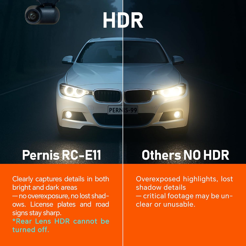 4K Dash Cam Front and Rear, STARVIS 2 Sensor, Free Card Included