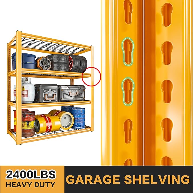 REIBII 40" W Garage Shelving 2240 LBS Storage Shelves Adjustable Heavy Duty