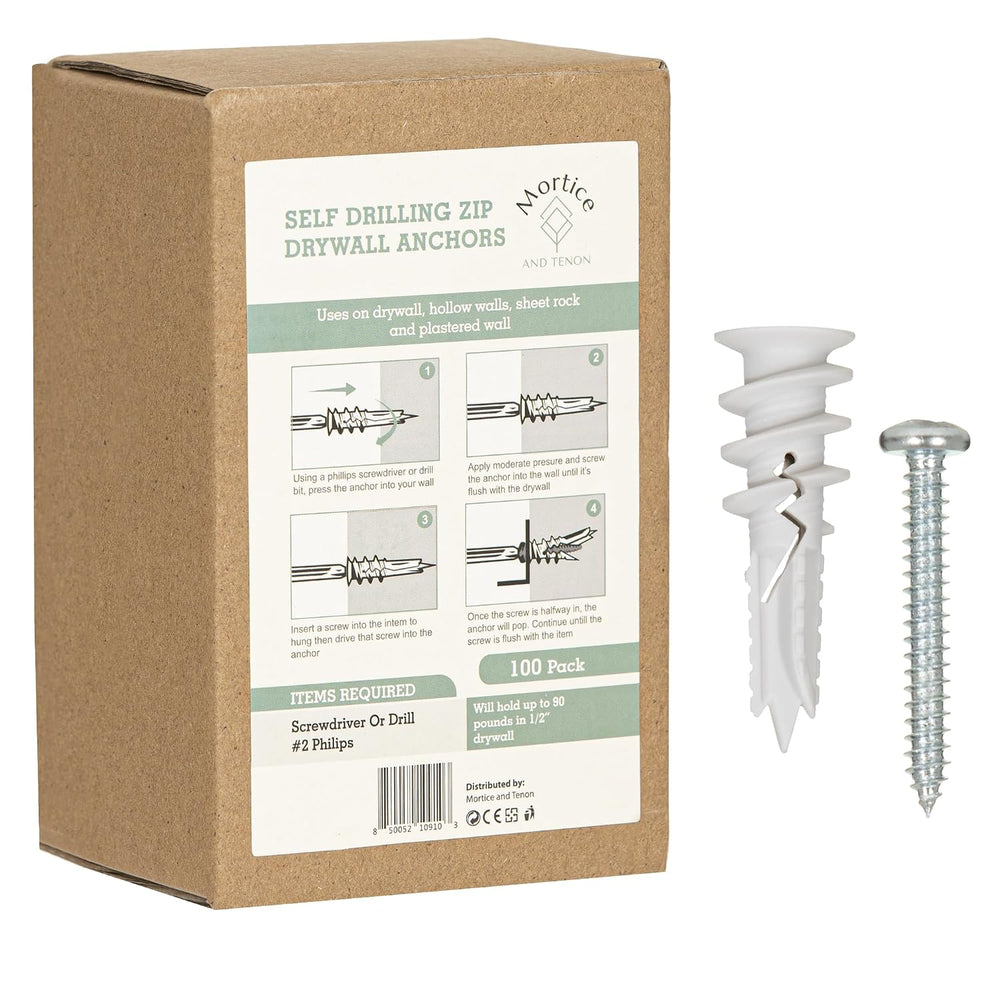 Reinforced Nylon 66 Drywall Repair Anchors - 90lb, Small Wall Hanging Kit for...