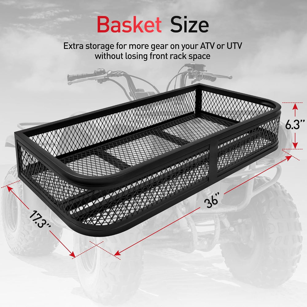 JY PERFORMANCE ATV Front Cargo Basket, Heavy Duty ATV Racks and Baskets for C...