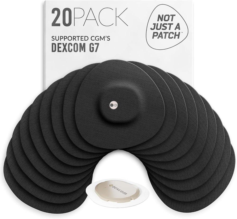 Not Just a Patch Stelo and Dexcom G7 Over Patches - 20 Pack, Black