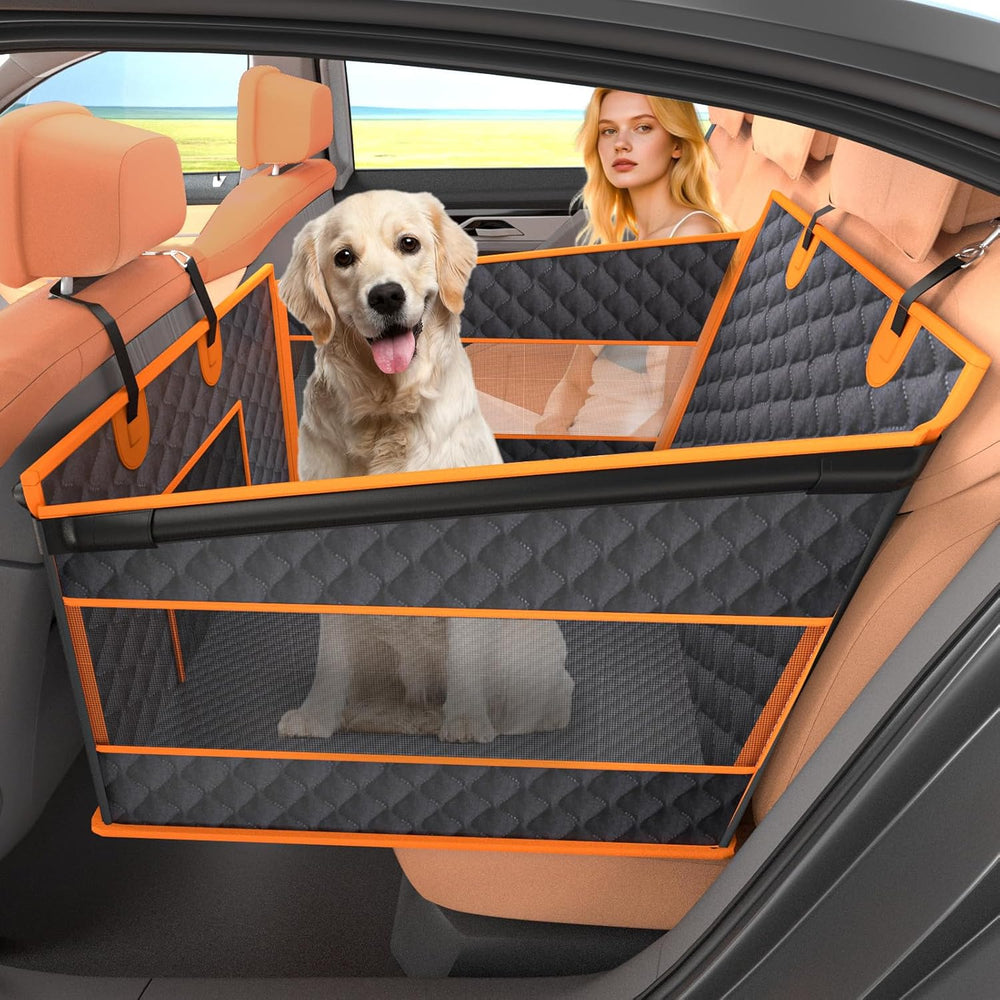 Dog Car Seat for Large Dogs, Hard Bottom Half Back Seat Extender