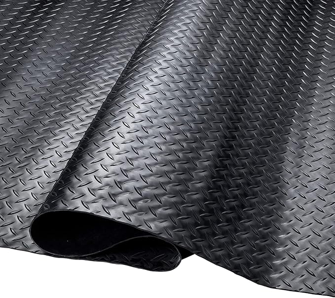SEAL 5 x 10 Ft Premium Garage Floor Mat, Solid 2.8mm Thickened Black Commercial