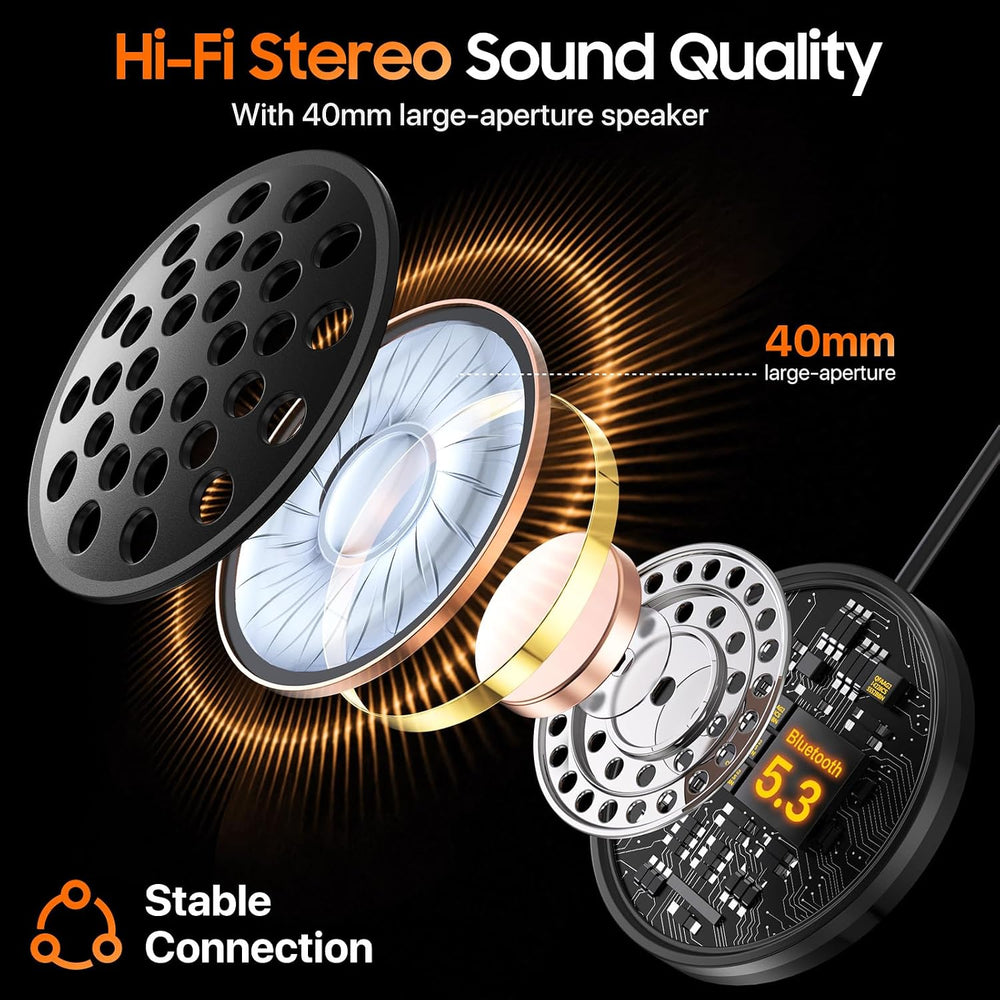 Motorcycle Bluetooth Headset V5.3, Noise Cancelling Helmet Speakers with High...