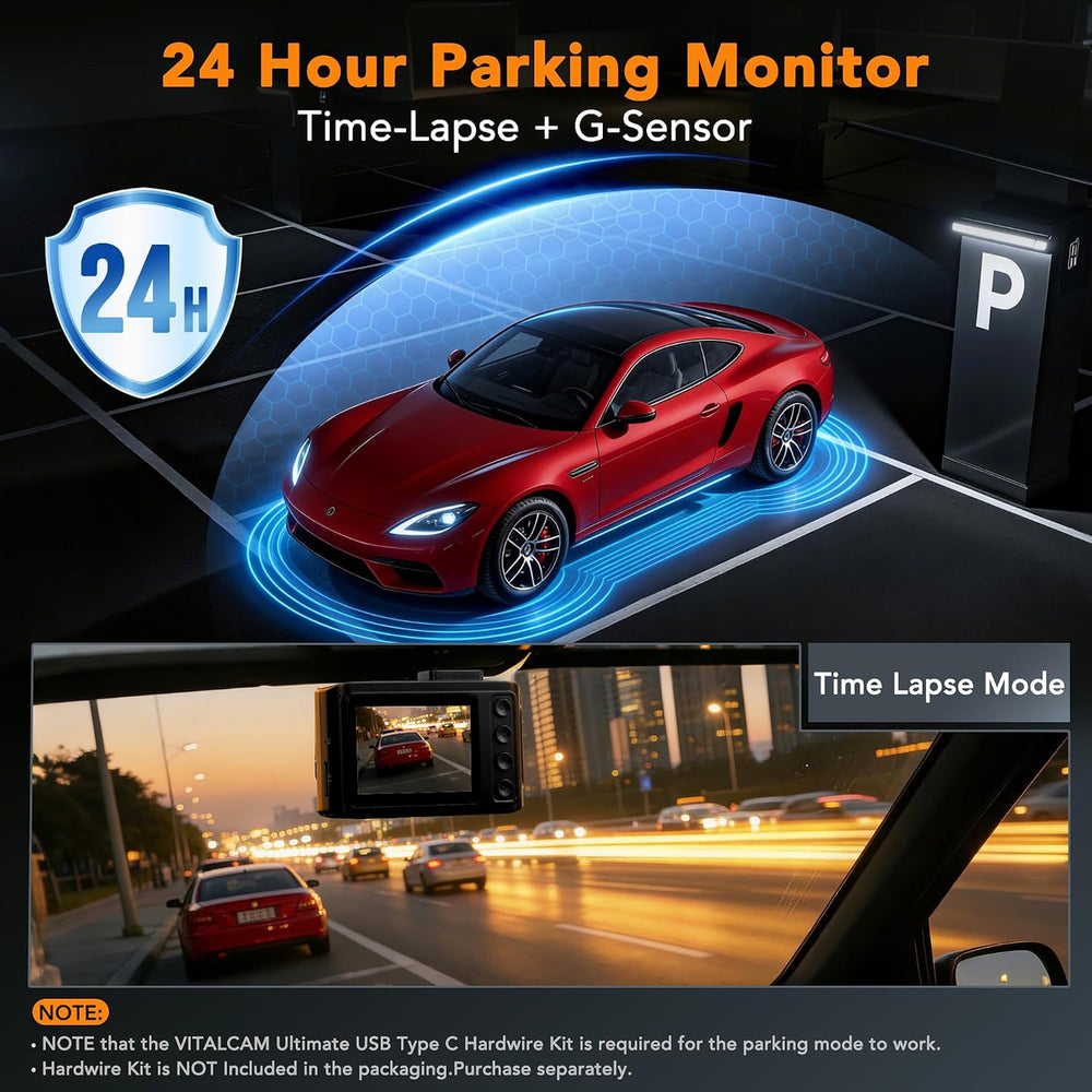4K Dash Cam Front and Rear, STARVIS 2 Night Vision, Free 64GB Card, 5GHz WiFi...