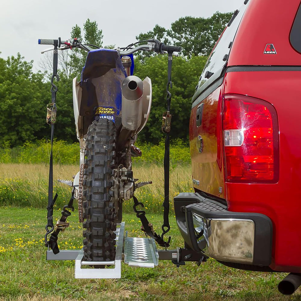 Black Widow Aluminum Dirt Bike Hitch Carrier with Ramp for Truck & SUV, 4...