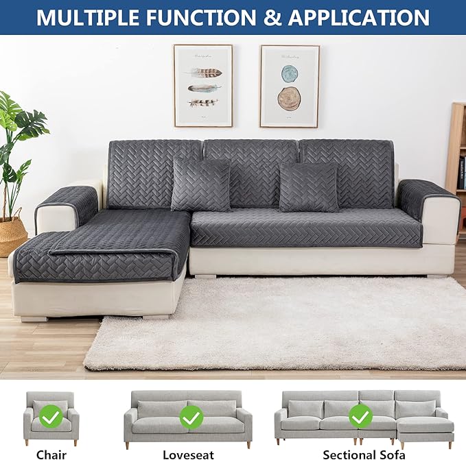 Eismodra Couch Cover, Sectional Couch Covers, Sofa Covers