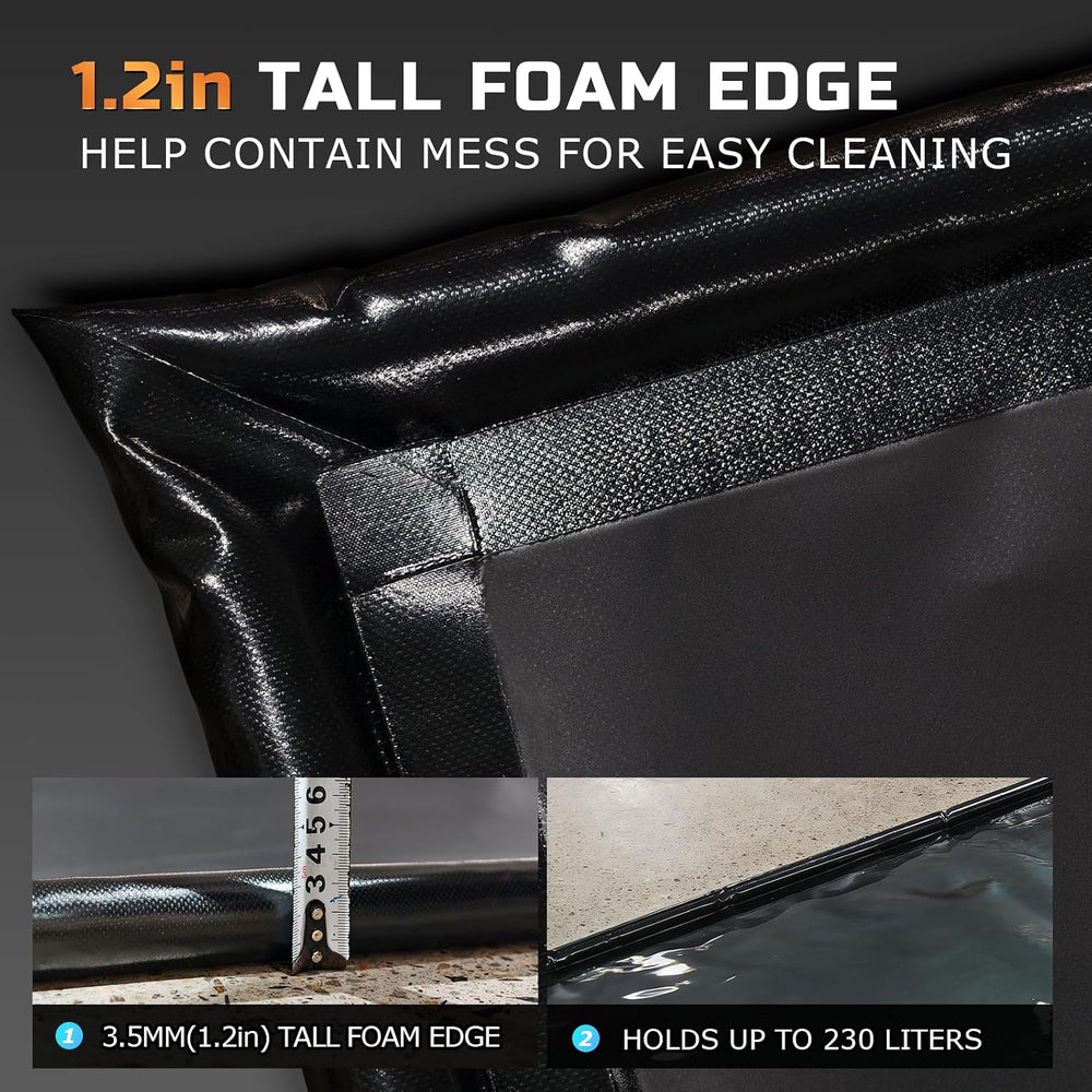Containment Mat 7'9" x 18' Heavy-Duty PVC Garage Floor Mat 650GSM